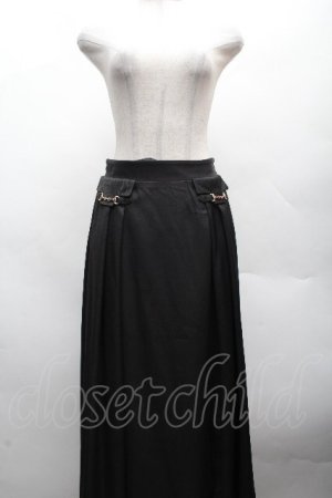 画像: axes femme / ビット付フレアスカート  黒 S-26-04-07-061-AX-SK-AS-ZS