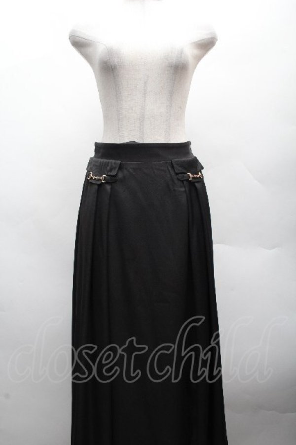 画像1: axes femme / ビット付フレアスカート  黒 S-26-04-07-061-AX-SK-AS-ZS (1)