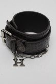 画像2: h.NAOTO / ベルトブレスレット  黒 S-26-04-07-001-HN-AC-AS-ZS (2)