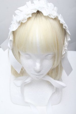 画像: Chalmiere / コットンレースヘッドドレス  白 S-26-04-07-010-0-AC-HR-ZS