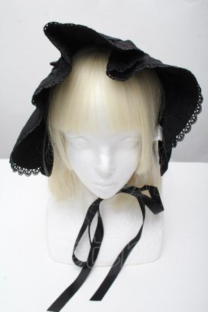 画像: axes femme kawaii / メアリーハーフボンネット  黒 S-26-04-07-012-AX-AC-HR-ZS