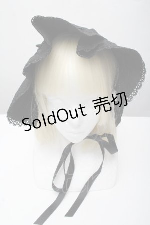 画像: axes femme kawaii / メアリーハーフボンネット  黒 S-26-04-07-012-AX-AC-HR-ZS