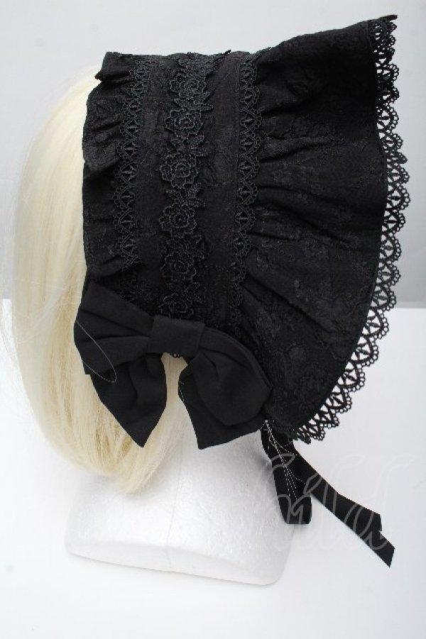 画像3: axes femme kawaii / メアリーハーフボンネット  黒 S-26-04-07-012-AX-AC-HR-ZS (3)