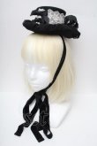 画像1: GOTH / リボンレースシルクハット  黒 S-26-04-07-019-GO-AC-HR-ZS (1)