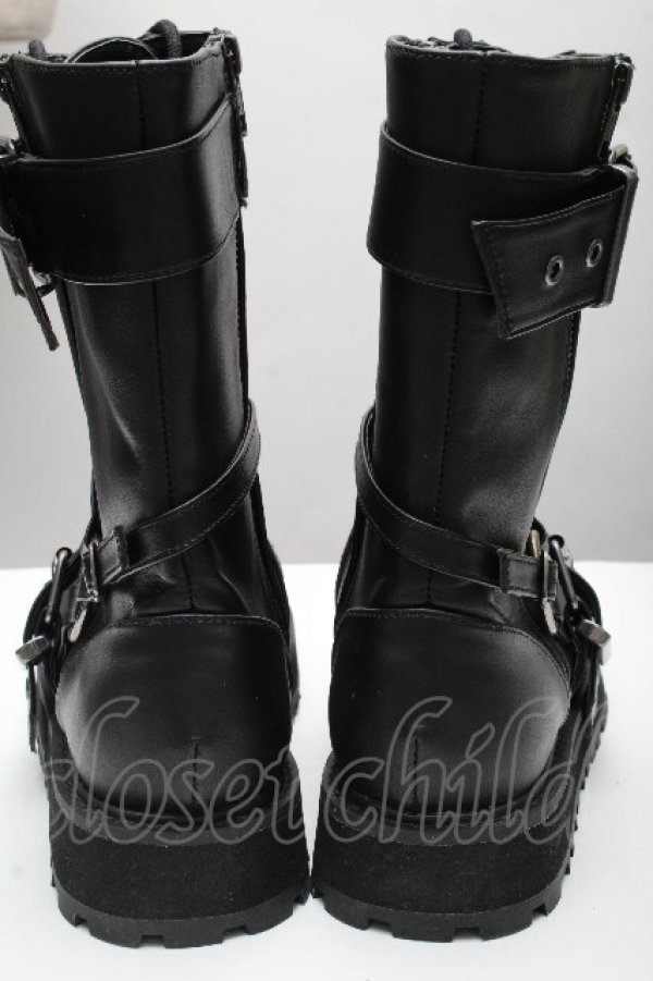 画像2: Demonia / ベルトブーツ 27.5 黒 S-26-04-07-032-PU-SH-AS-ZS (2)