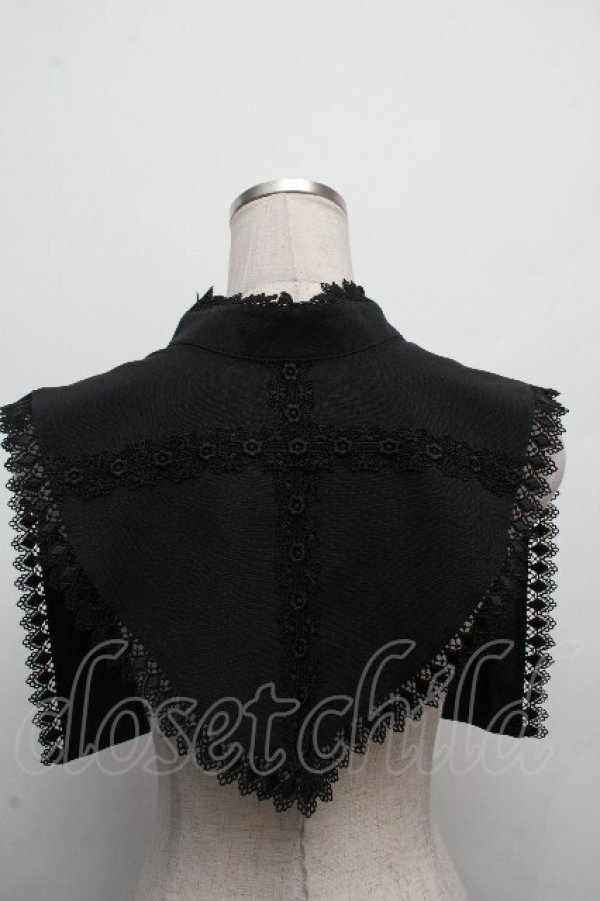 画像2: MIHO MATSUDA / つけ襟(クロス) F ブラック S-26-04-07-004-GO-ZA-TE-ZS (2)