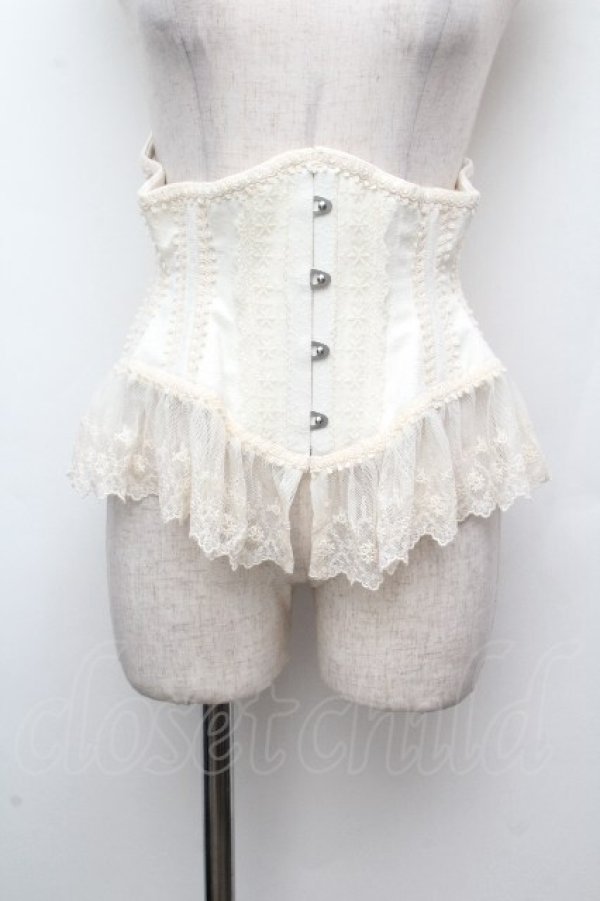 画像1: abilletage / レースショートコルセット  オフ S-26-04-09-001-GO-TO-AS-ZS (1)