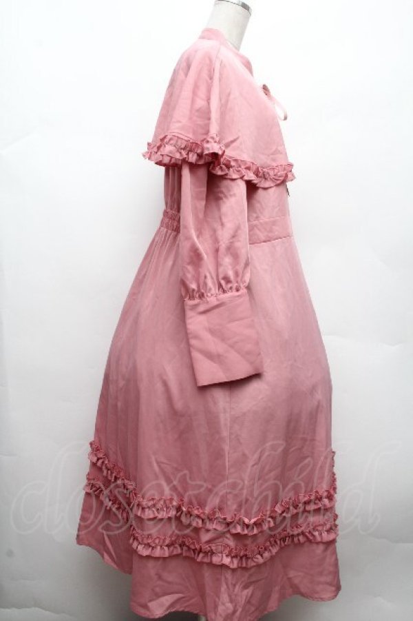 画像2: FLC / MINA*ケープワンピース 3L ピンク S-26-04-09-027-LO-OP-HR-ZS (2)