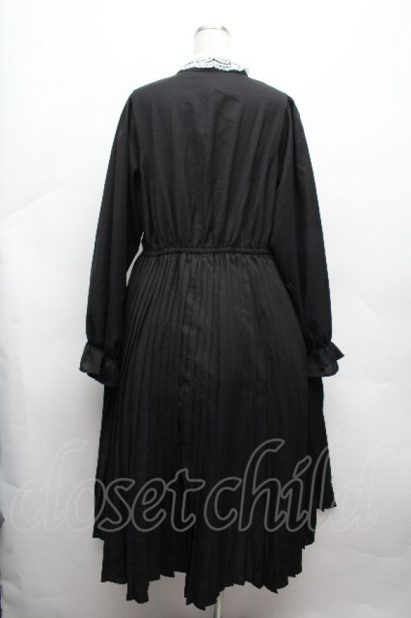 画像4: m petit by misako / AM*レースエリプリーツワンピース 3L 黒 S-26-04-09-028-LO-OP-HR-ZS (4)