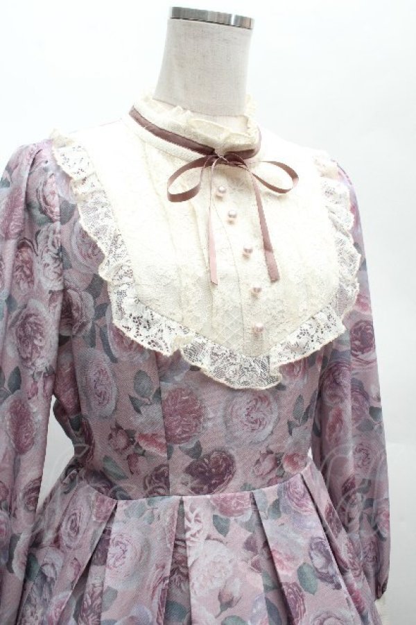 画像5: axes femme / ラヴィアンローズ柄ワンピース F ピンク S-26-04-09-029-AX-OP-TE-ZS (5)