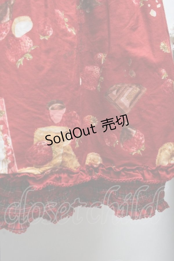 画像3: PINK HOUSE / strawberry choco bearプリントミディワンピース  赤 S-26-04-09-032-LO-OP-AS-ZS (3)