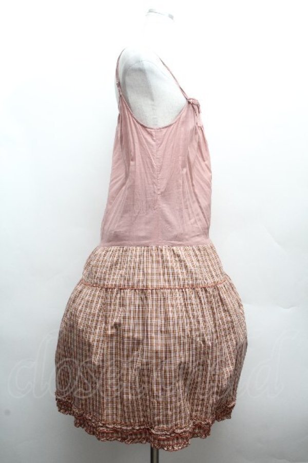 画像2: PINK HOUSE / インナーワンピース  ピンクｘブラウン S-26-04-09-036-LO-OP-AS-ZS (2)
