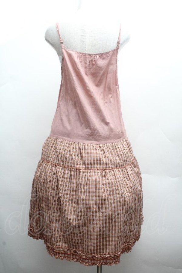 画像3: PINK HOUSE / インナーワンピース  ピンクｘブラウン S-26-04-09-036-LO-OP-AS-ZS (3)