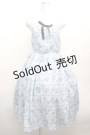 画像: axes femme kawaii / アリス柄ワンピース  サックス S-26-04-09-039-AX-OP-HR-ZS