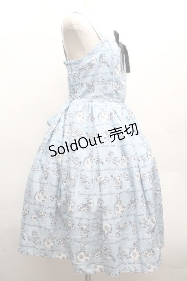 画像3: axes femme kawaii / アリス柄ワンピース  サックス S-26-04-09-039-AX-OP-HR-ZS (3)