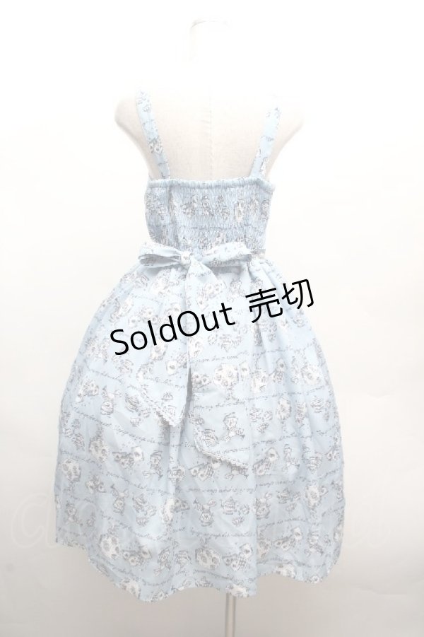 画像4: axes femme kawaii / アリス柄ワンピース  サックス S-26-04-09-039-AX-OP-HR-ZS (4)