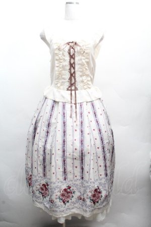 画像: axes femme / ガーベラ＆オータムローズワンピース  アイボリー S-26-04-09-041-AX-OP-HR-ZS