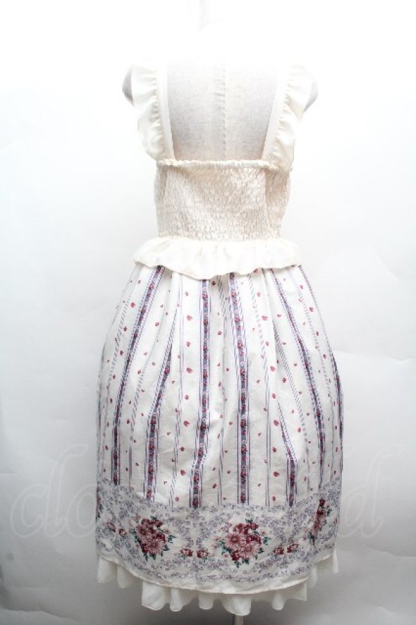 画像4: axes femme / ガーベラ＆オータムローズワンピース  アイボリー S-26-04-09-041-AX-OP-HR-ZS (4)