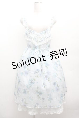 画像: axes femme / 水彩花柄キャミワンピース M サックス S-26-04-09-042-AX-OP-TE-ZS