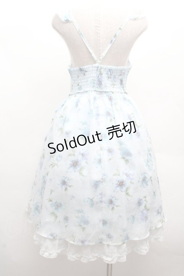 画像3: axes femme / 水彩花柄キャミワンピース M サックス S-26-04-09-042-AX-OP-TE-ZS (3)