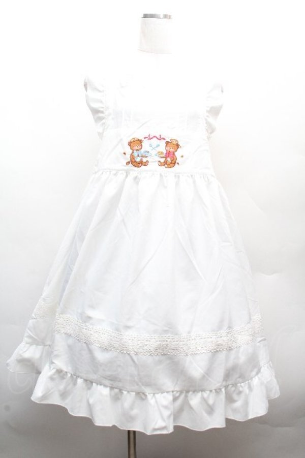 画像1: Avail / My dear little chefクマフリルエプロン  白 S-26-04-09-044-GO-OP-AS-ZS (1)