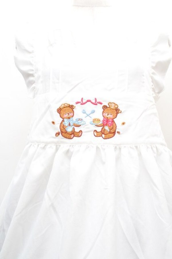 画像2: Avail / My dear little chefクマフリルエプロン  白 S-26-04-09-044-GO-OP-AS-ZS (2)