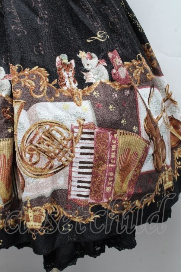 画像3: axes femme kawaii / メロディキャットワンピース M 黒 S-26-04-09-045-AX-OP-TE-ZS (3)