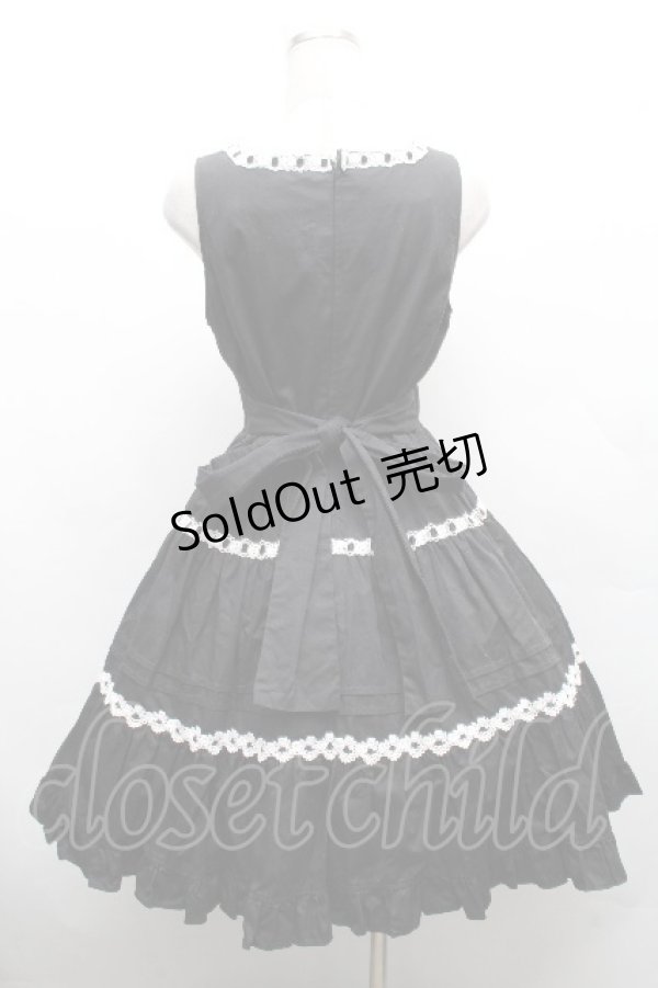 画像2: Cornet / お花レース編上げワンピース  黒ｘ白 S-26-04-09-046-LO-OP-AS-ZS (2)