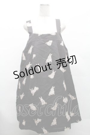 画像: Franche Lippee / うさぎワンピース  黒 S-26-04-09-047-LO-OP-AS-ZS