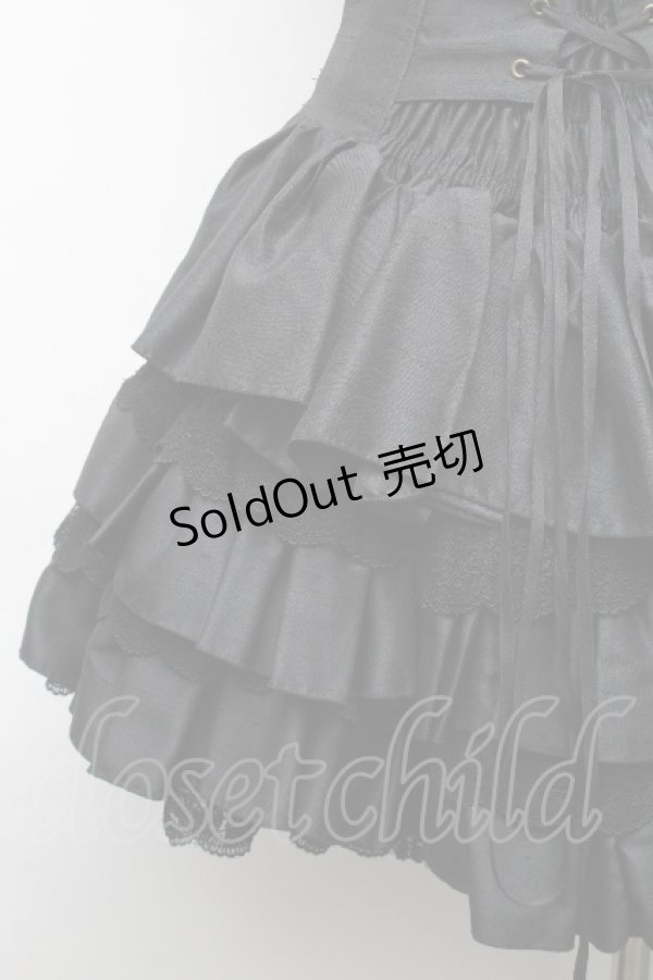 画像3: ATELIER PIERROT / レースアップミニコルセットワンピース  黒 S-26-04-09-050-EL-OP-HR-ZS (3)