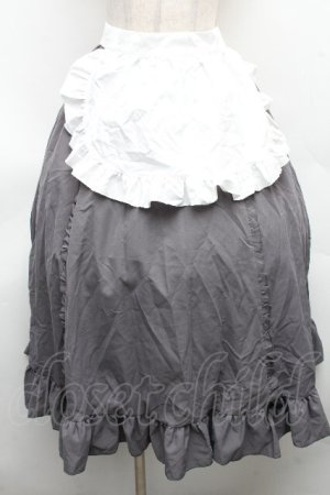 画像: Cherirulu Chocola / MYフリルスカート+エプロン M グレー S-26-04-09-051-GO-SK-AS-ZS