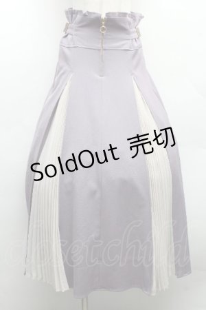 画像: axes femme / センタージップロングスカート  ラベンダー S-26-04-09-052-AX-SK-AS-ZS