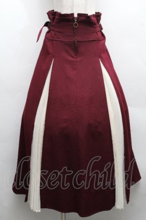 画像: axes femme / センタージップロングスカート  ワイン S-26-04-09-053-AX-SK-AS-ZS