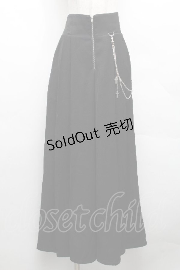 画像1: NIBBLE POISON / ハイウエストタックワイドパンツ  黒 S-26-04-09-056-0-PA-AS-ZS (1)