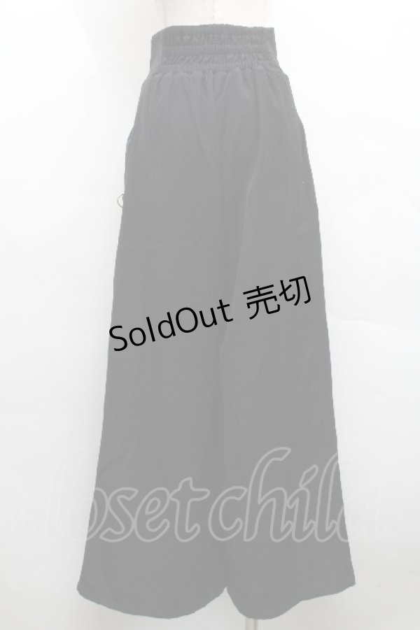 画像2: NIBBLE POISON / ハイウエストタックワイドパンツ  黒 S-26-04-09-056-0-PA-AS-ZS (2)