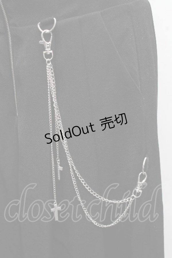 画像3: NIBBLE POISON / ハイウエストタックワイドパンツ  黒 S-26-04-09-056-0-PA-AS-ZS (3)