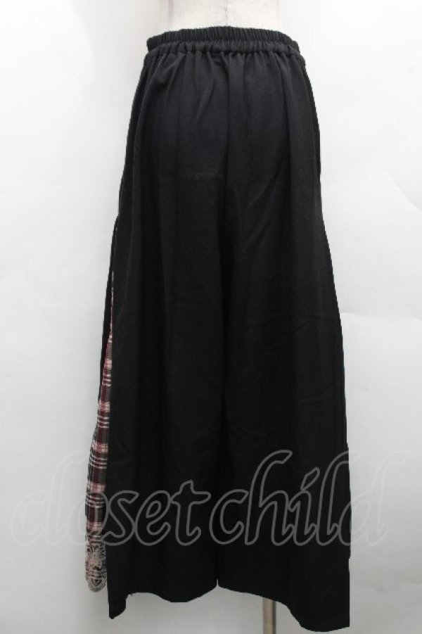 画像2: axes femme / チェック切替ワイドパンツ  黒 S-26-04-09-057-AX-PA-AS-ZS (2)