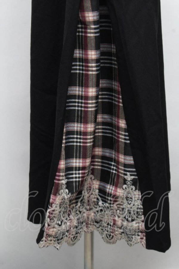 画像4: axes femme / チェック切替ワイドパンツ  黒 S-26-04-09-057-AX-PA-AS-ZS (4)