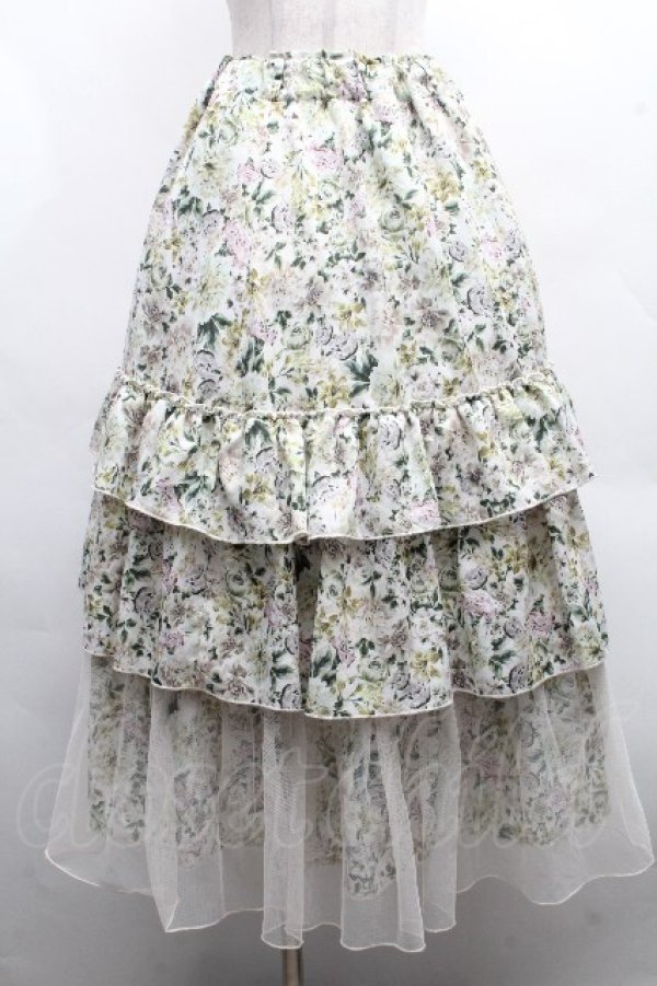 画像1: axes femme / フルールPTティアードスカート  アイボリー S-26-04-09-060-AX-SK-HR-ZS (1)