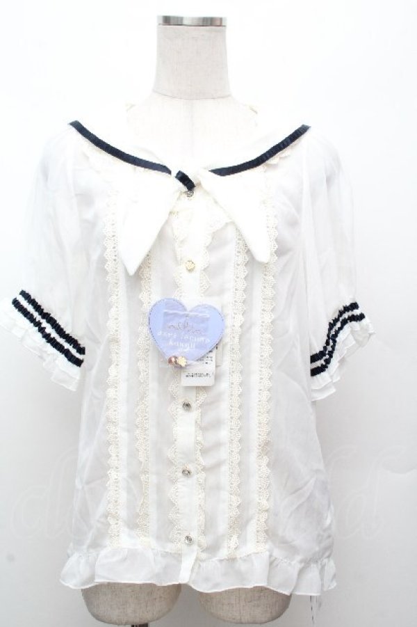 画像1: axes femme kawaii / 2WAYセーラーブラウス M ネイビー S-26-04-09-007-AX-BL-TE-ZS (1)