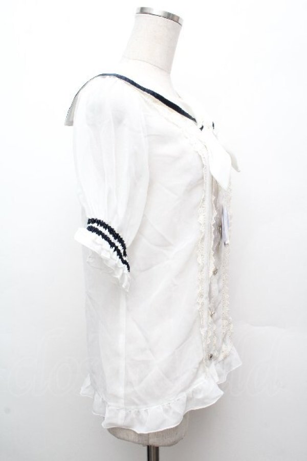 画像3: axes femme kawaii / 2WAYセーラーブラウス M ネイビー S-26-04-09-007-AX-BL-TE-ZS (3)