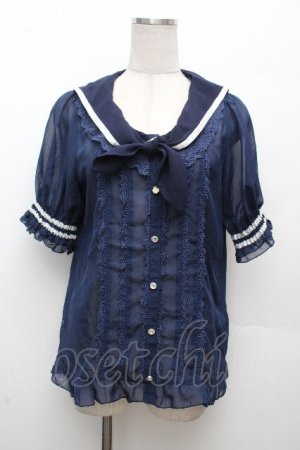 画像: axes femme kawaii / 2WAYセーラーブラウス M キナリ S-26-04-09-008-AX-BL-TE-ZS