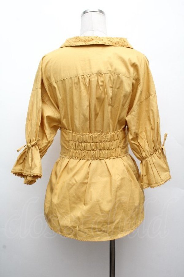 画像3: axes femme / コルセットベルト付シャツ  からし S-26-04-09-011-AX-BL-AS-ZS (3)