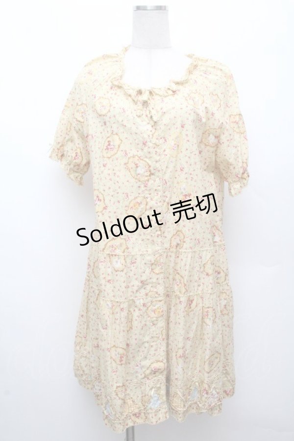 画像1: PINK HOUSE / フェリーチェパッチワークワンピース  イエロー S-26-04-09-012-LO-OP-AS-ZS (1)