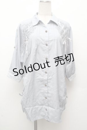 画像: axes femme / ロングブラウス  サックス S-26-04-09-013-AX-BL-AS-ZS