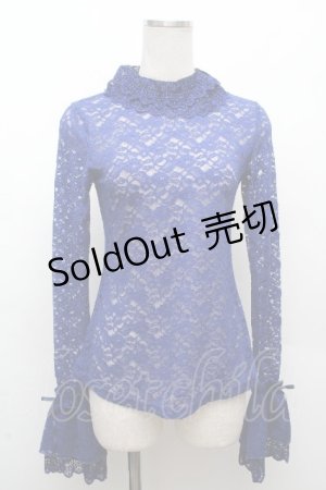 画像: Moi-meme-Moitie / クロスアーチフレアスリーブカットソー  青 S-26-04-09-018-MO-TO-HR-ZS