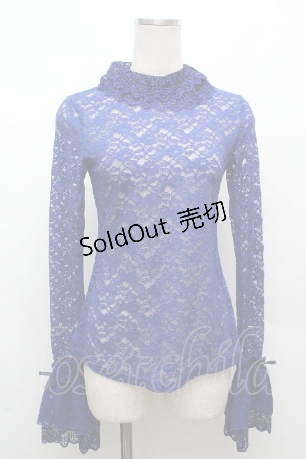 画像1: Moi-meme-Moitie / クロスアーチフレアスリーブカットソー  青 S-26-04-09-018-MO-TO-HR-ZS (1)