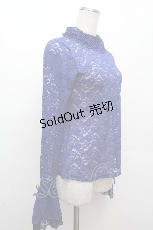 画像3: Moi-meme-Moitie / クロスアーチフレアスリーブカットソー  青 S-26-04-09-018-MO-TO-HR-ZS (3)