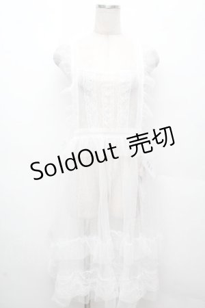 画像: FLC / 星名桜子 hs チュールエプロンジャンスカ 3L 白 S-26-04-09-020-LO-OP-HR-ZS