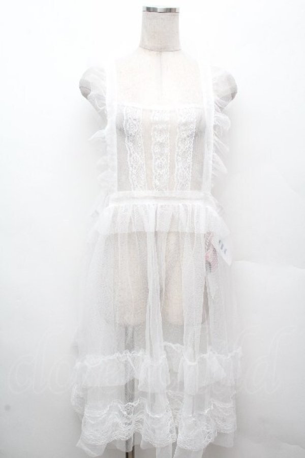 画像1: FLC / 星名桜子 hs チュールエプロンジャンスカ 3L 白 S-26-04-09-020-LO-OP-HR-ZS (1)
